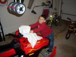 Jack Proud Of His Clean Sled.